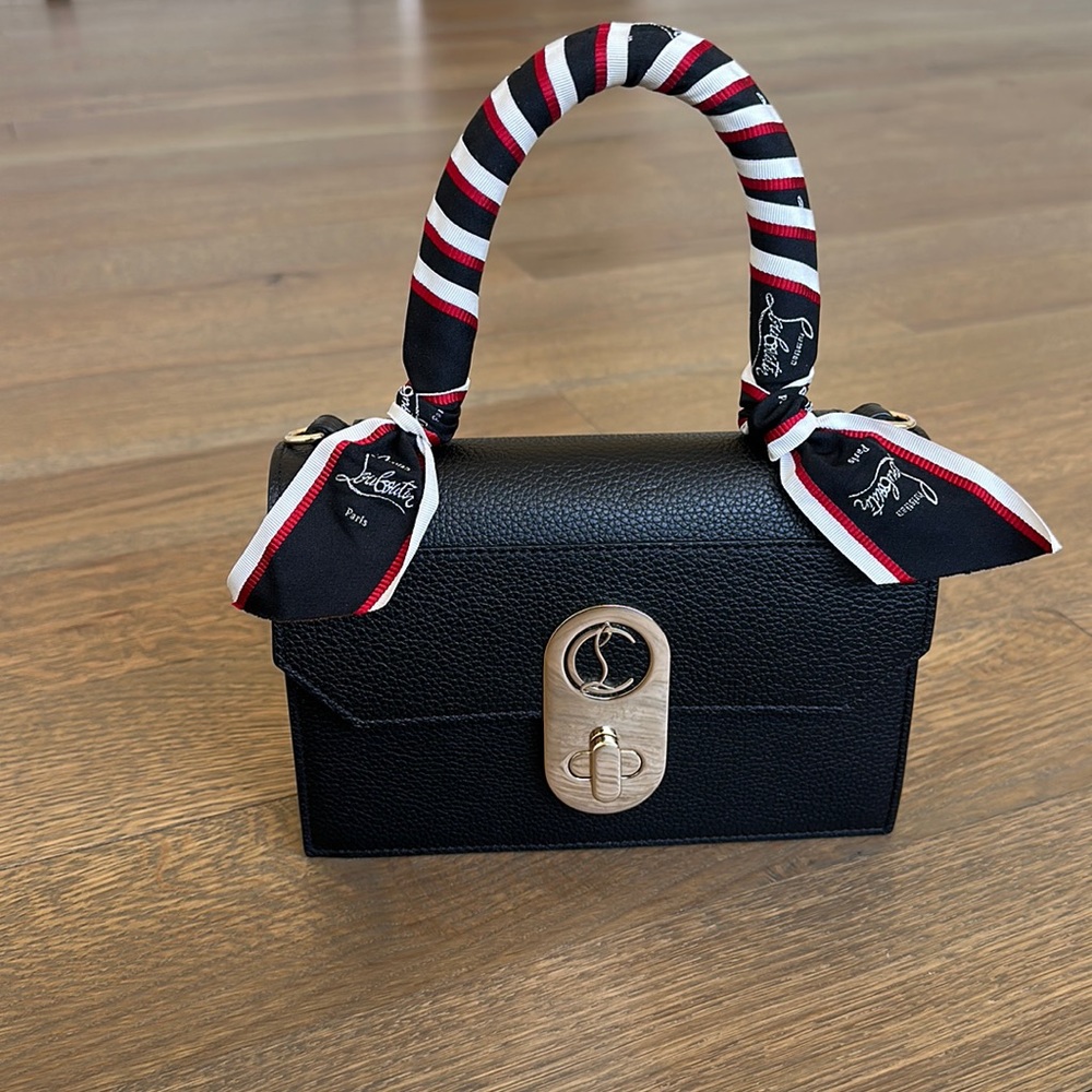 Christian Louboutin Elisa Wrapped Top Handle Leather Bag